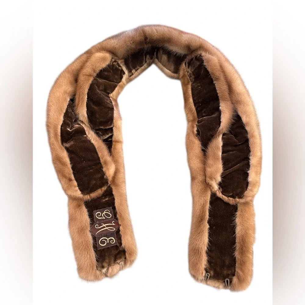 RESERVED - Vintage Luxurious 3 Pelt Mink Real Fur Stole